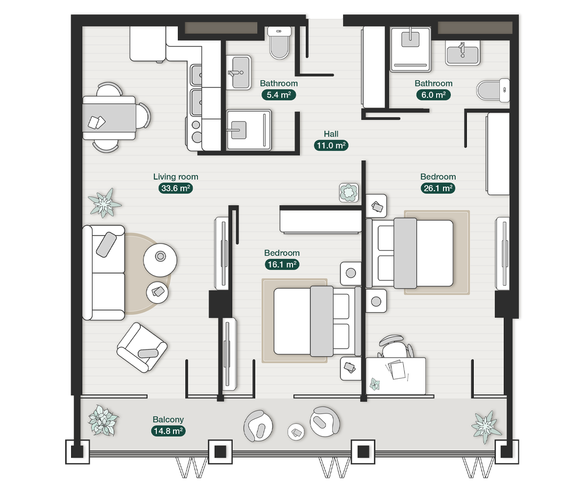 zion-krtsanisi-premium-two-bedroom-apartment-n18-19-floor-plan