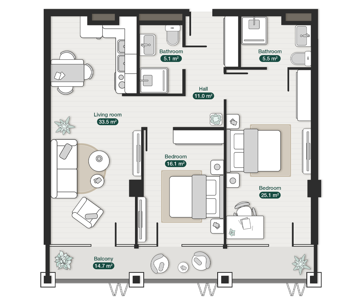 zion-krtsanisi-two-bedroom-residence-apartment-n21-22-layout