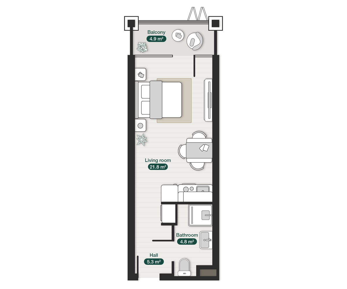 zion-krtsanisi-studio-apartment-n149a-architectural-plan