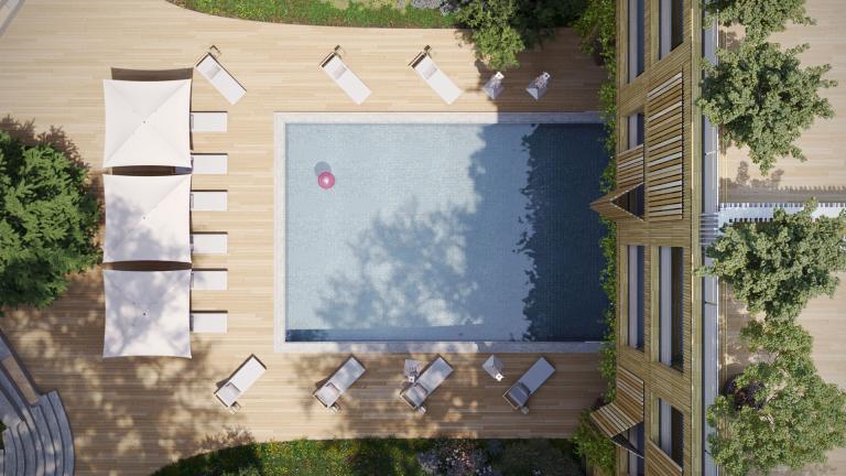 Premium swimming pool in Tbilisi residential complex