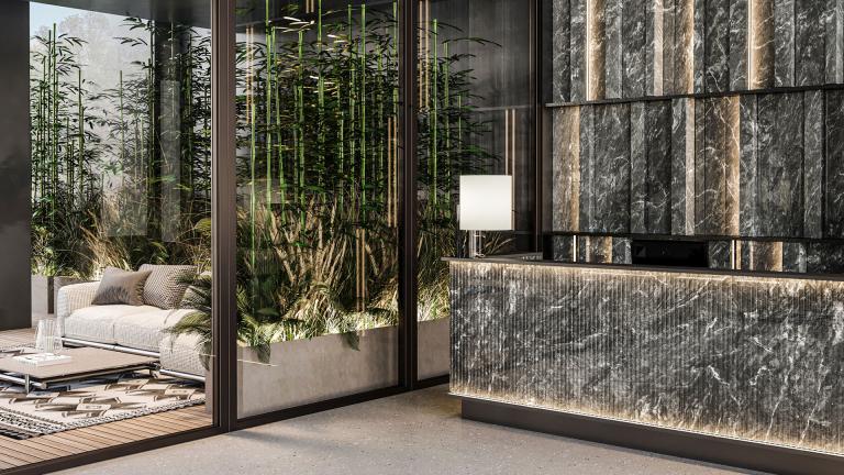 Premium lobby architecture in Tbilisi italian design by Matteo Nunziati