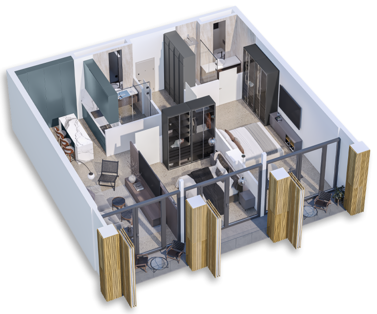 Premium Apartment Zion Krtsanisi 3D render